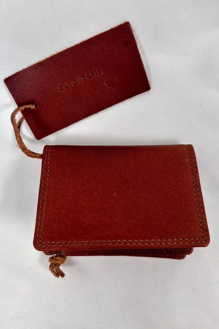 Cut n' Paste - "El" L Shaped Slim Wallet in Cognac