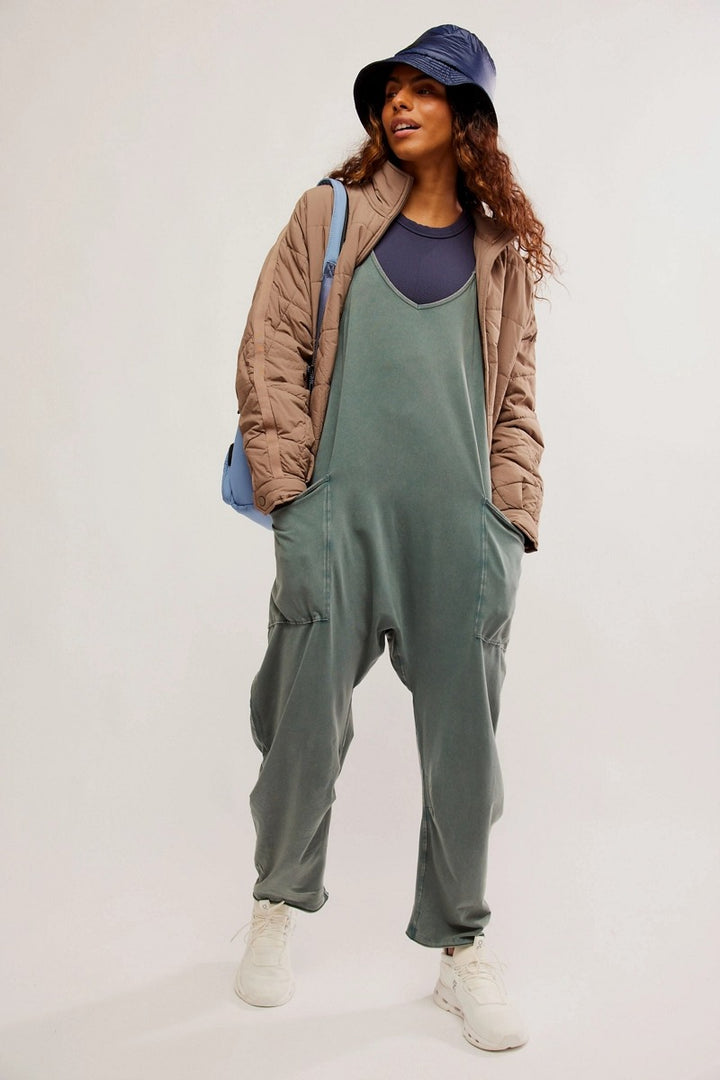 Free People Movement - Hot Shot Onesie in Midnight Jade