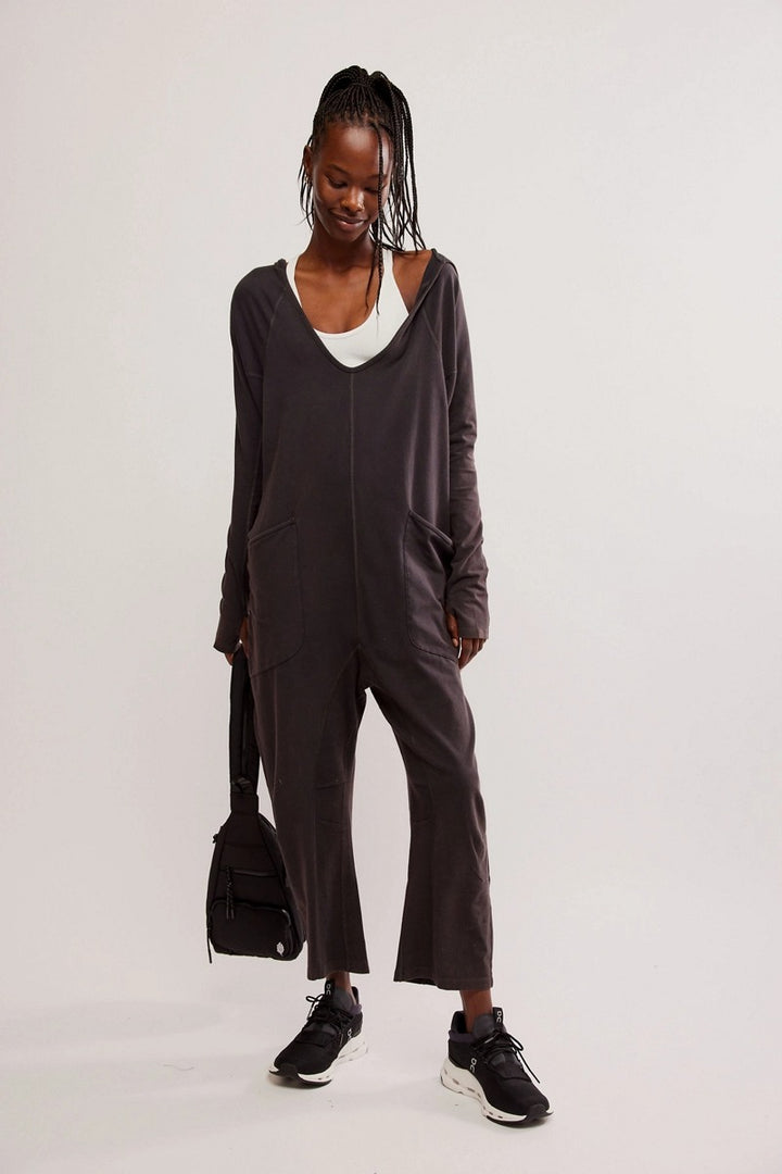 Free People Movement - Hot Shot Long Sleeve Onesie in Black