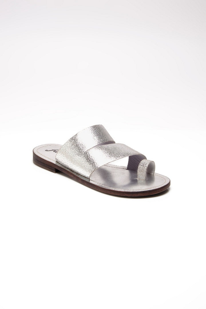 Free People - Abilene Toe Loop Sandals in Silver