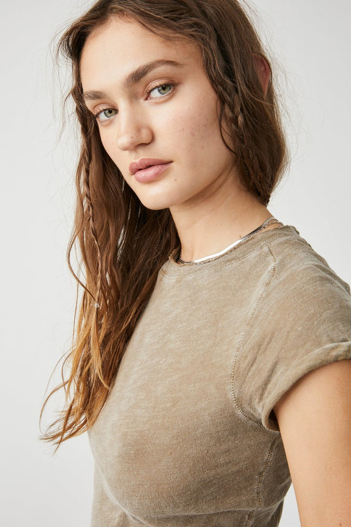 Free People - Care FP Be My Baby Tee in Tropical Nut