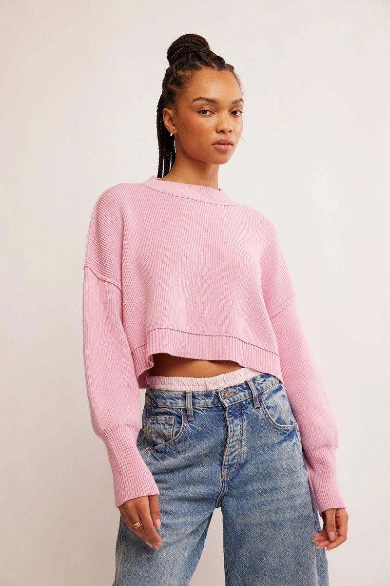 Free People - Easy Street Crop Pullover in Lollipop