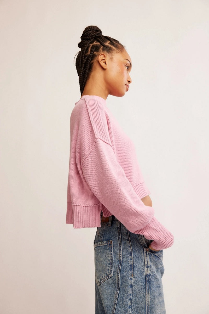 Free People - Easy Street Crop Pullover in Lollipop