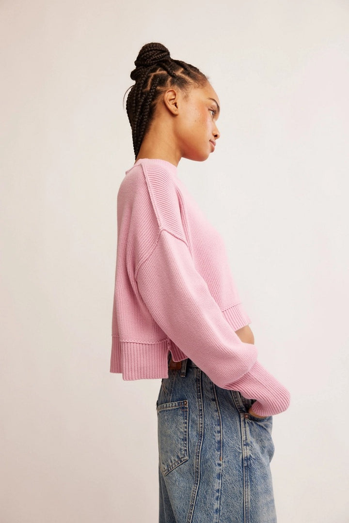 Free People - Easy Street Crop Pullover in Lollipop