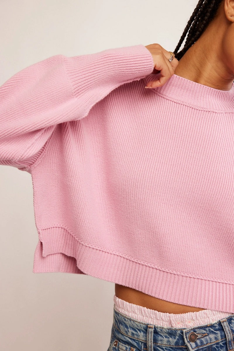 Free People - Easy Street Crop Pullover in Lollipop