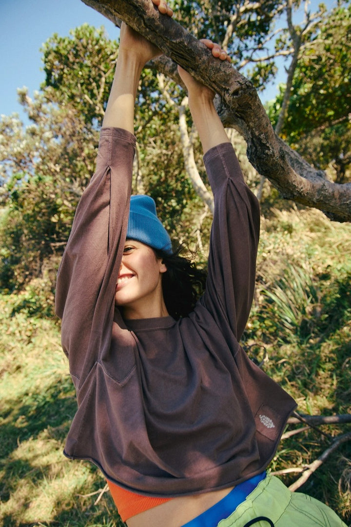 Free People Movement - Inspire Layer Long Sleeve Tee in Cocoa