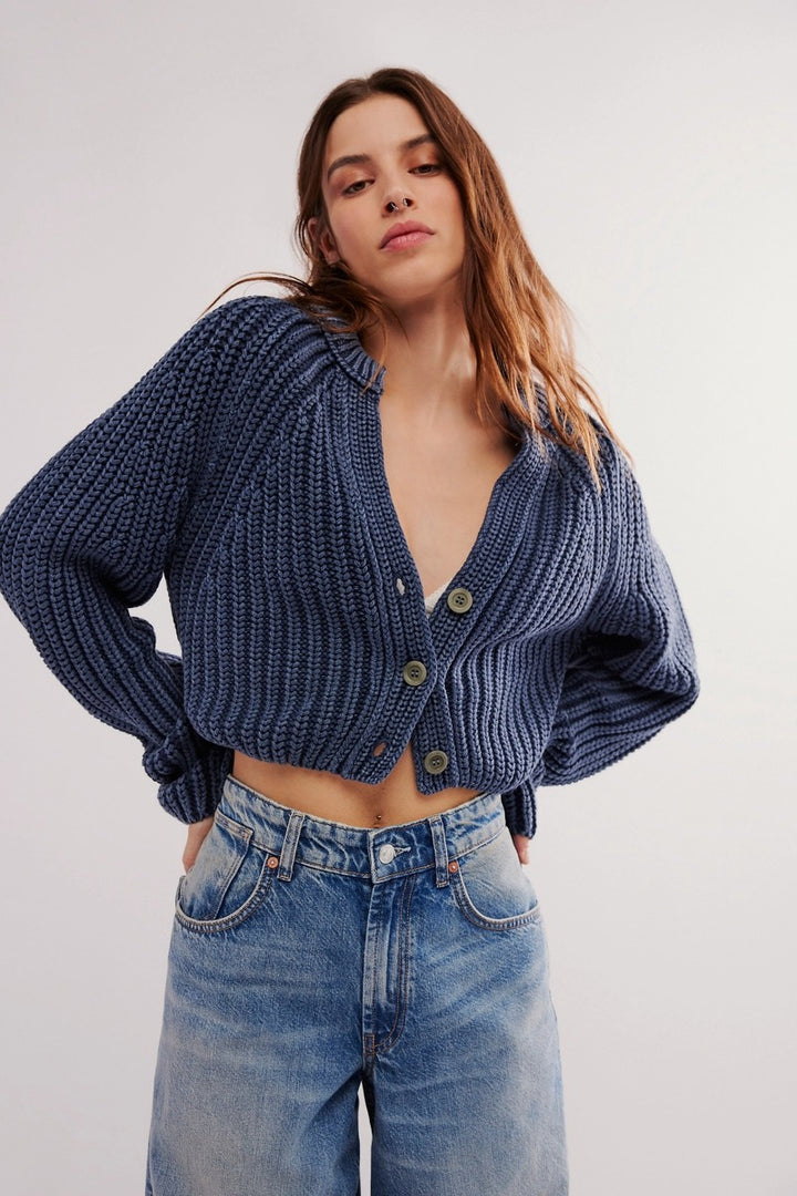 Free People - Sweet Nothing Cardi in Navy