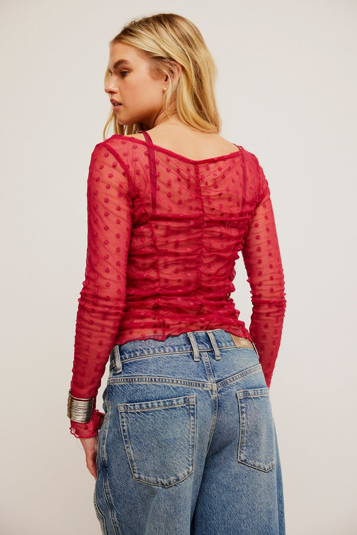 Free People - Most Likely Layering Top in Glass Roses