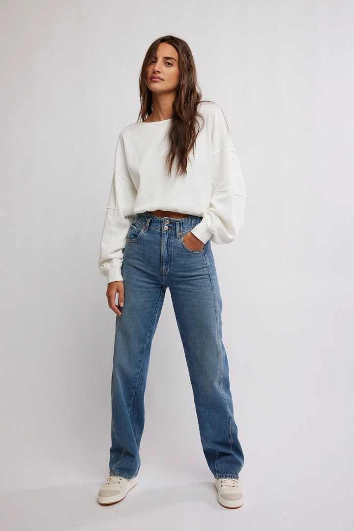 Free People - Aster Straight in Swarm