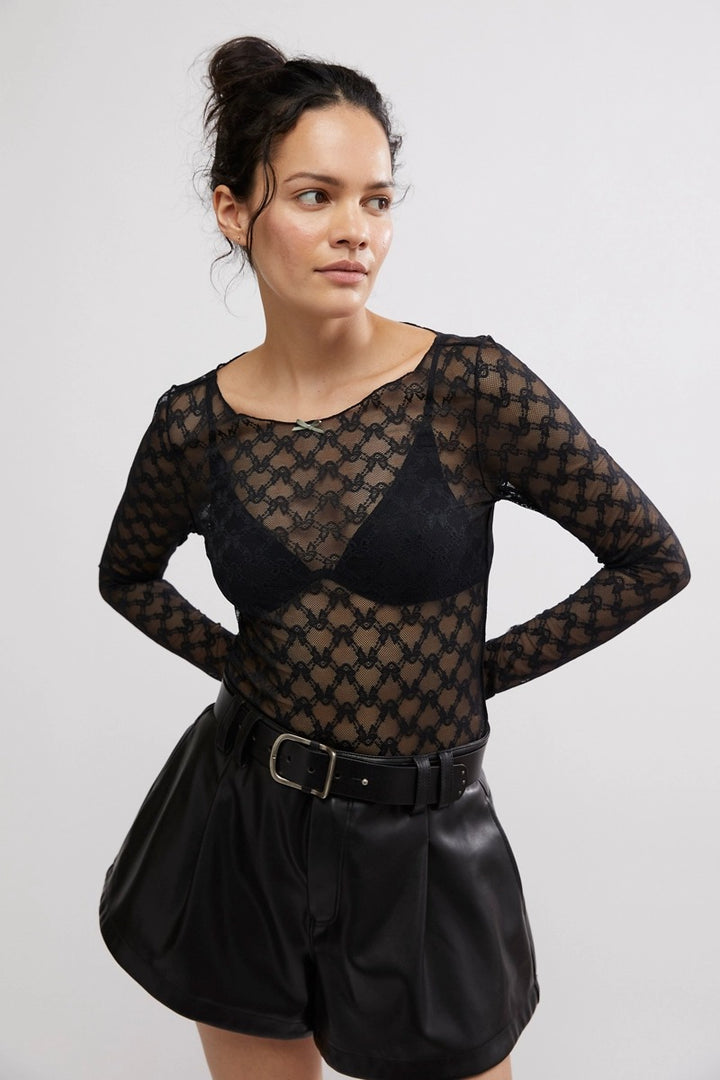 Free People - From Me To You Long Sleeve in Black