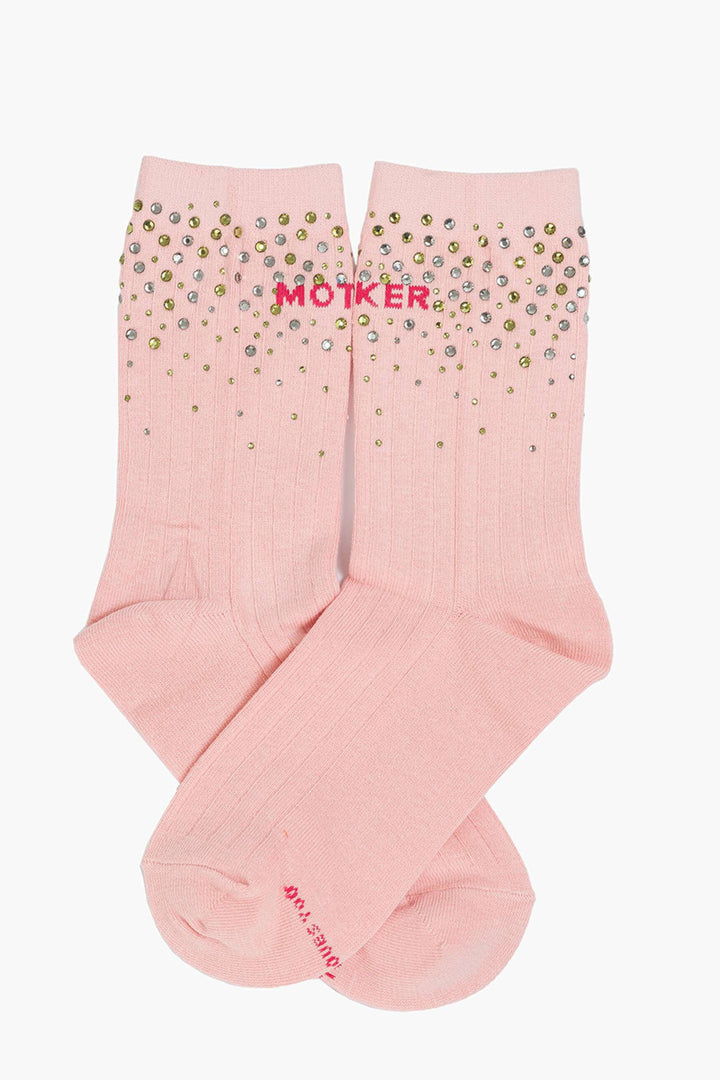 Mother Denim - The Half Step in Pink With Crystals MF