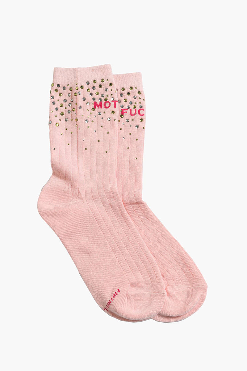 Mother Denim - The Half Step in Pink With Crystals MF