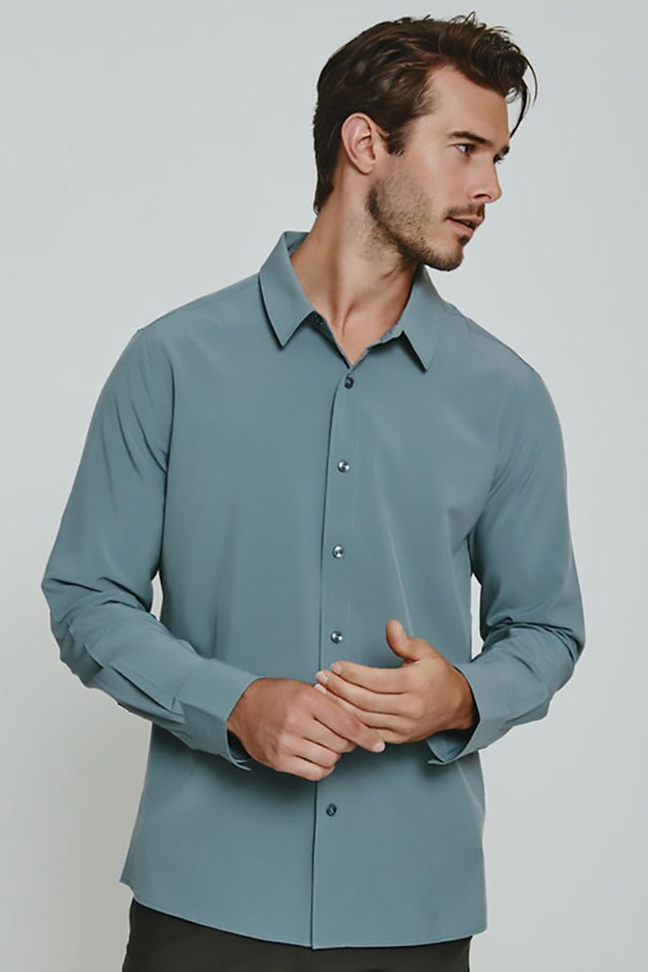 7DIAMONDS - Liberty™ 4-Way Stretch Long Sleeve in Seafoam