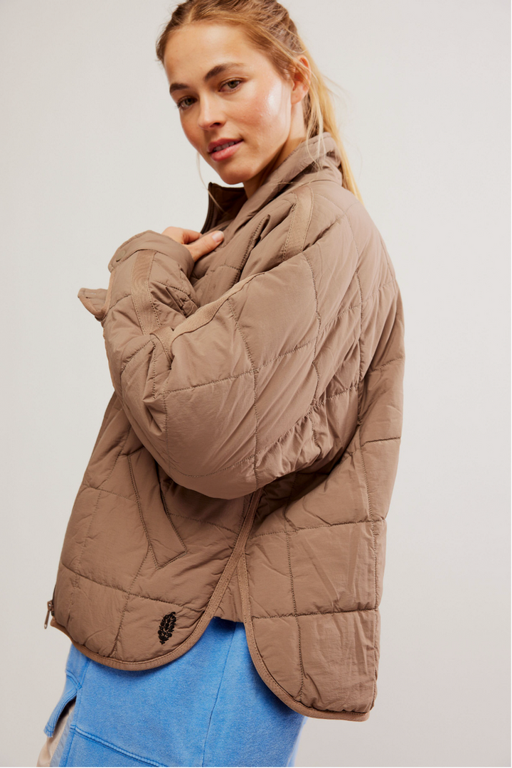 Free People - Pippa Packable Puffer Jacket in Fossil