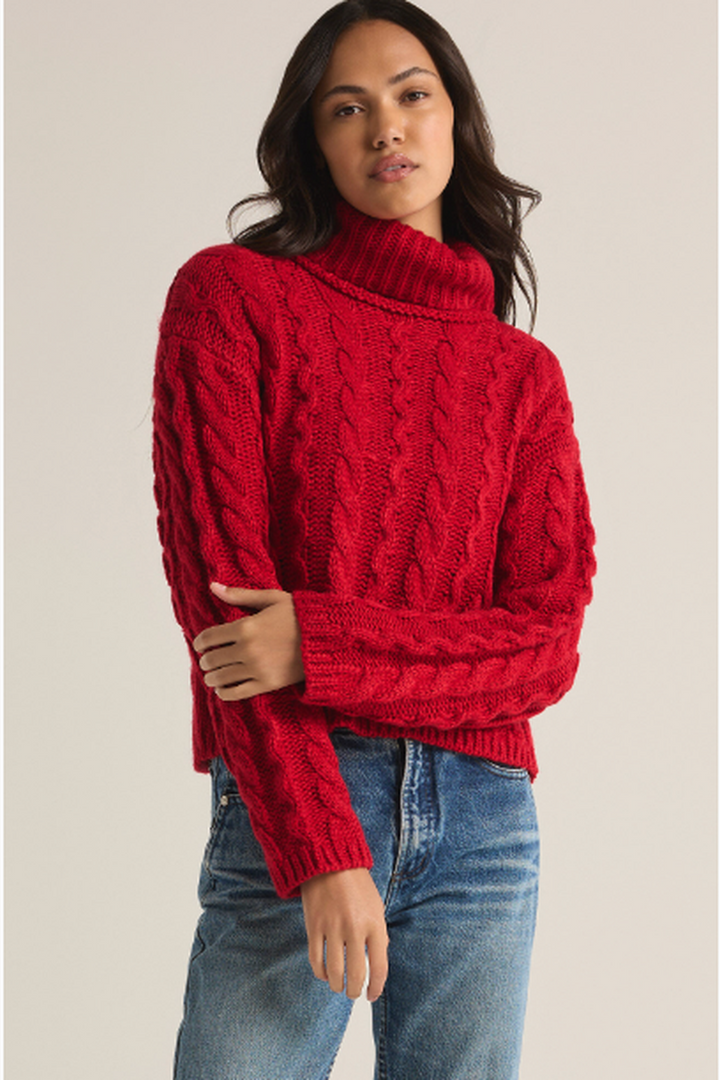 Z Supply - Tied To You Sweater in Haute Red