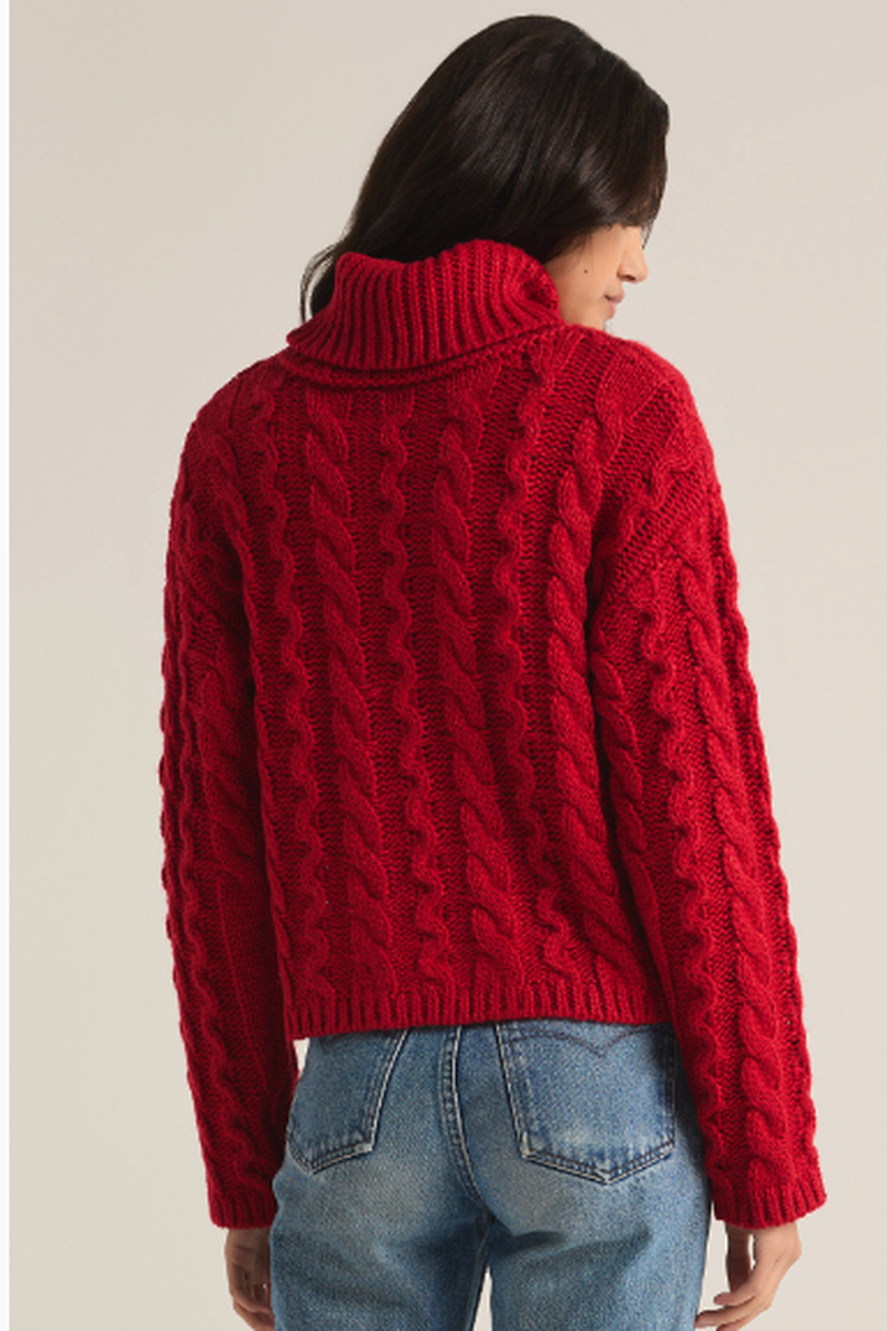 Z Supply - Tied To You Sweater in Haute Red