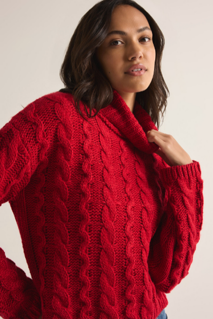 Z Supply - Tied To You Sweater in Haute Red