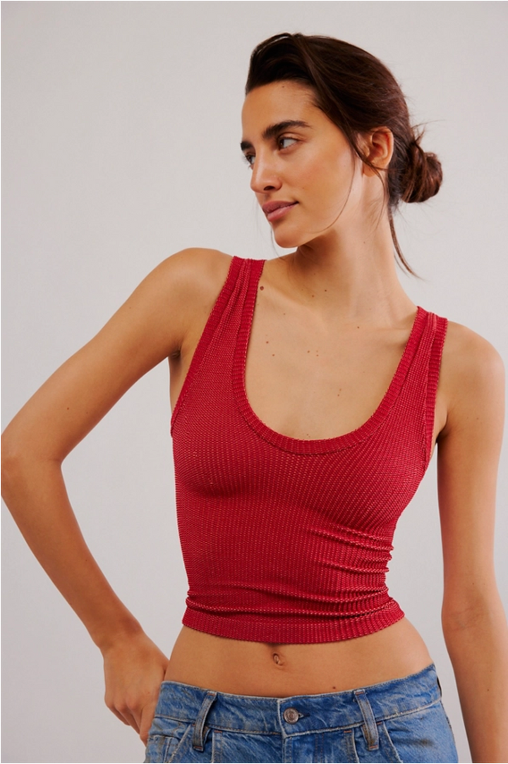 Free People - Clean Slate Tank in Red Dahlia