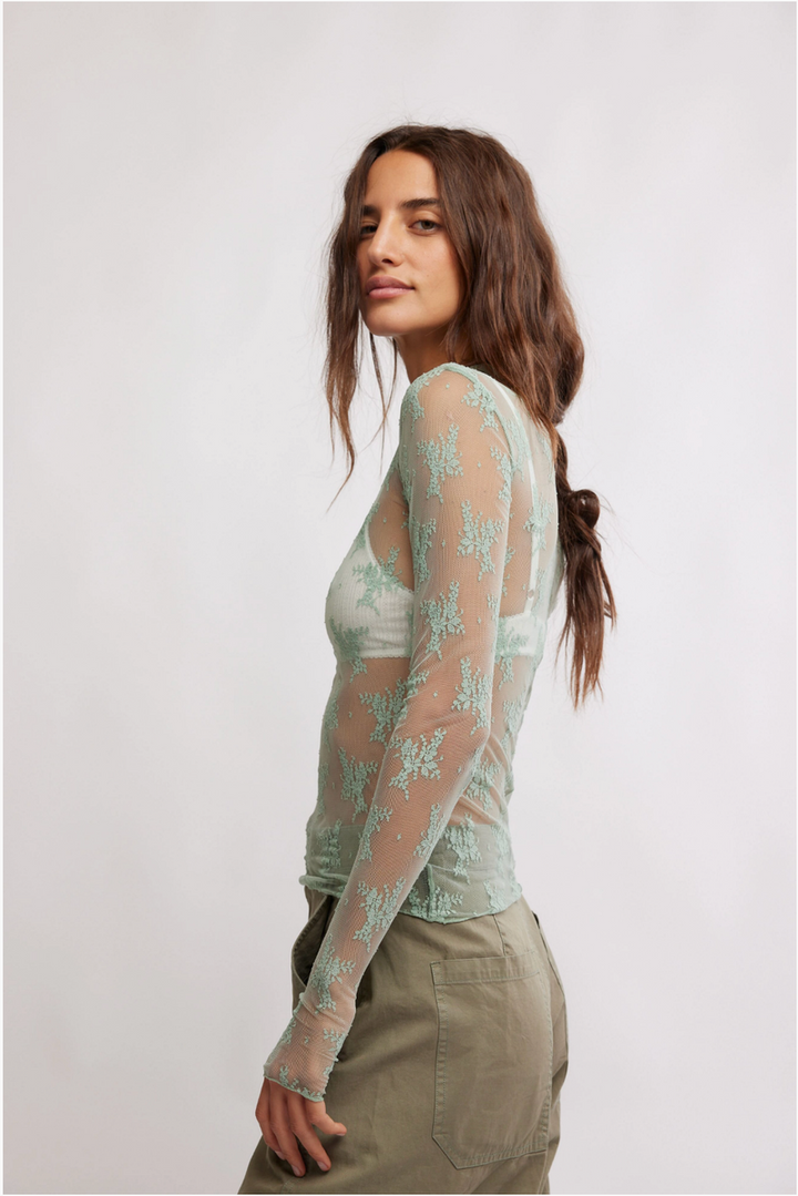 Free People - Lady Lux Layering Top in Mermaids Tail