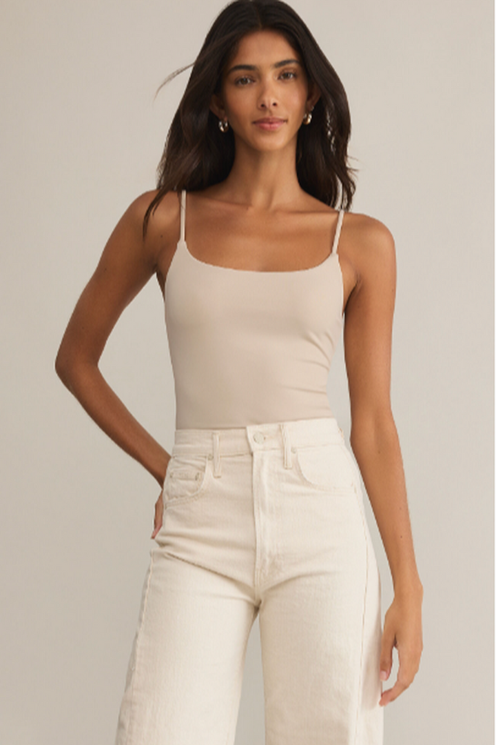 Z Supply - Luxe Smooth Jersey Bodysuit in Sandshell