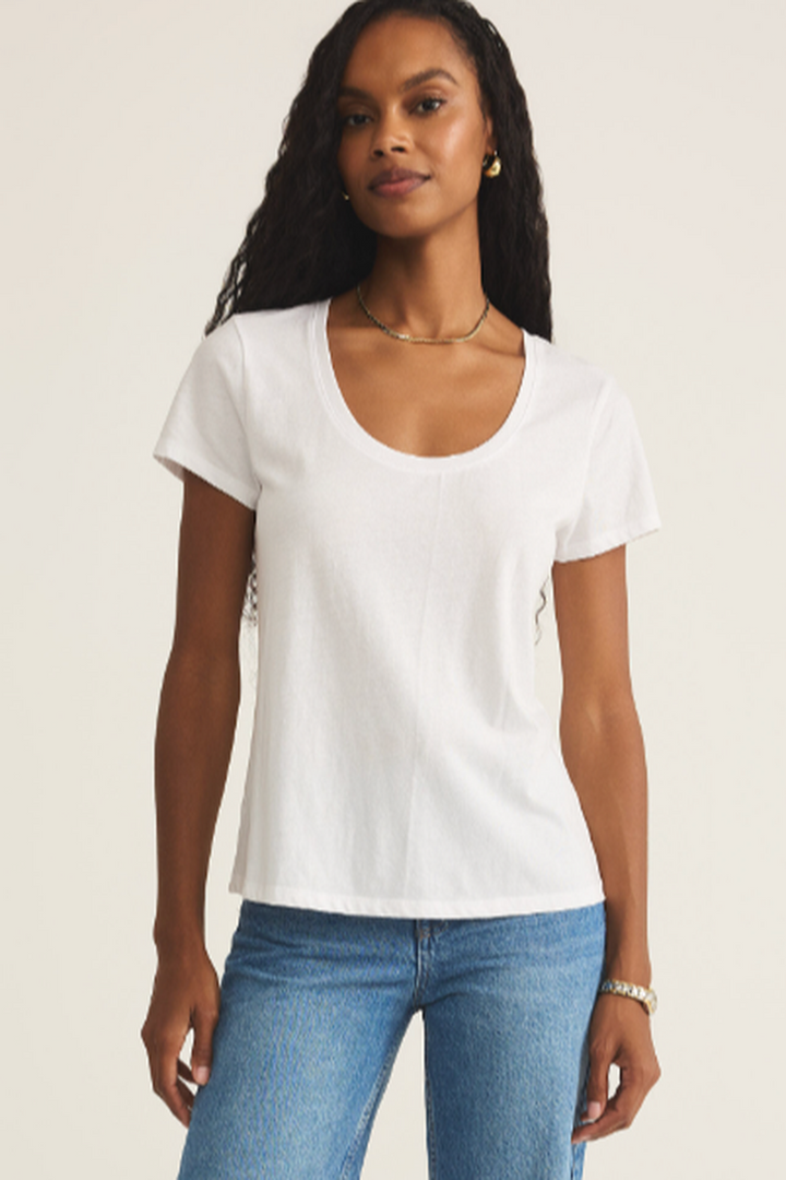 Z Supply - Anywhere Scoop Tee in White