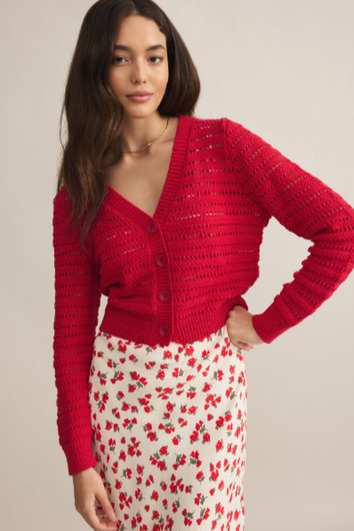 Z Supply - Romance Cardigan in Cherry