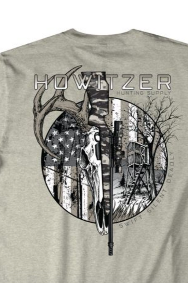 HOWITZER - Hunting Stand Short Sleeve Tee in Oatmeal