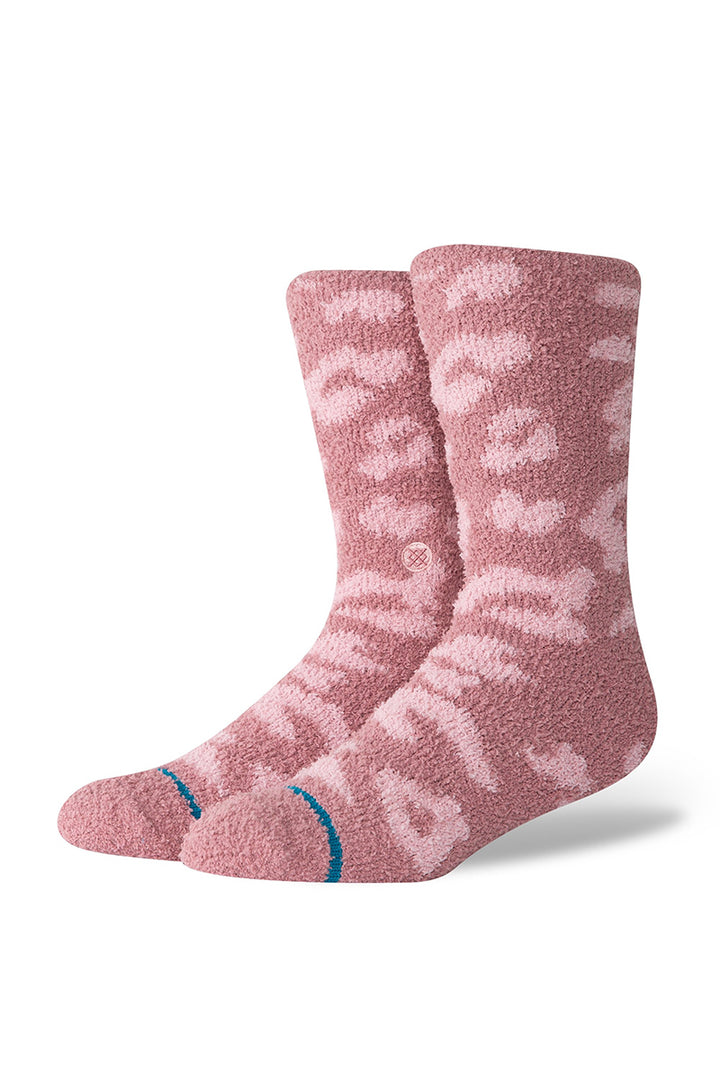 Stance - Women's Cozy Crew Socks in Purrfect - Dusty Rose