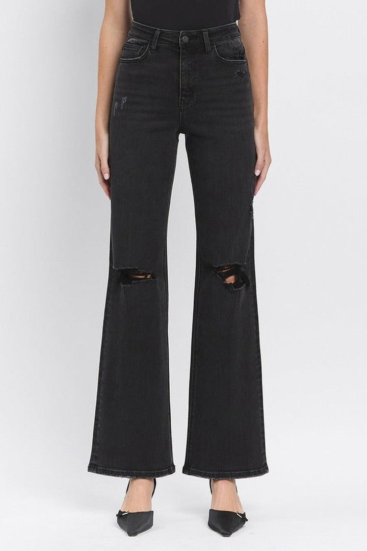 VERVET by Flying Monkey - 90's Vintage Super High Rise Flare Jeans in Trillium