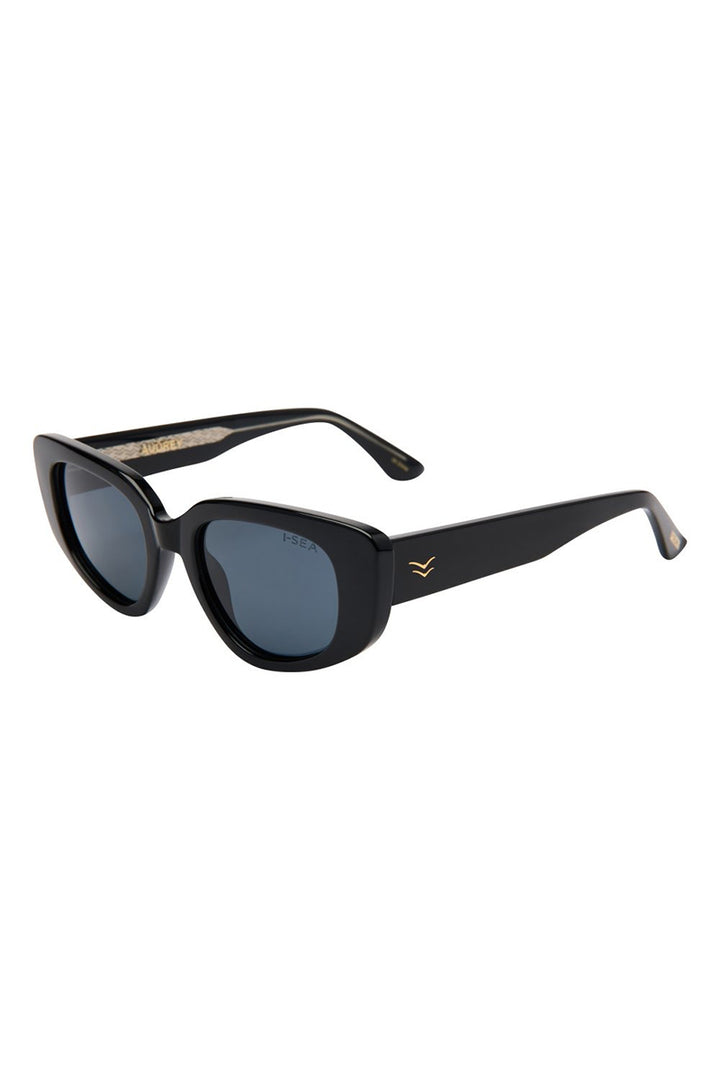 I-SEA - Audrey with Black Frames and Smoke Polarized Lenses