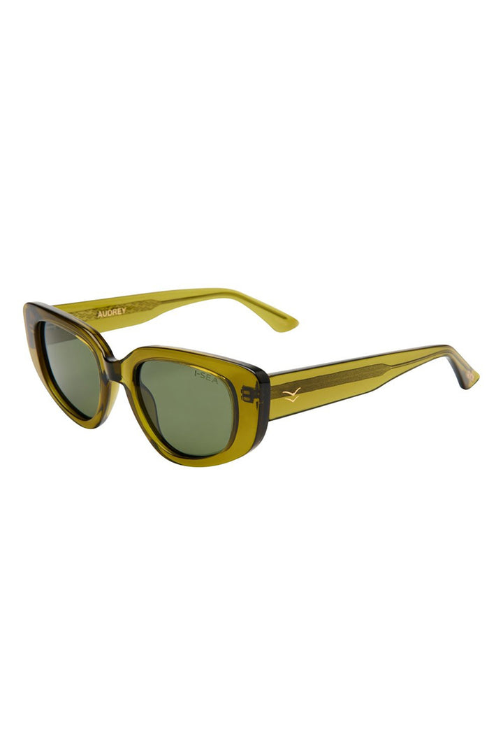 I-SEA - Audrey with Olive Frames and Green Polarized Lenses