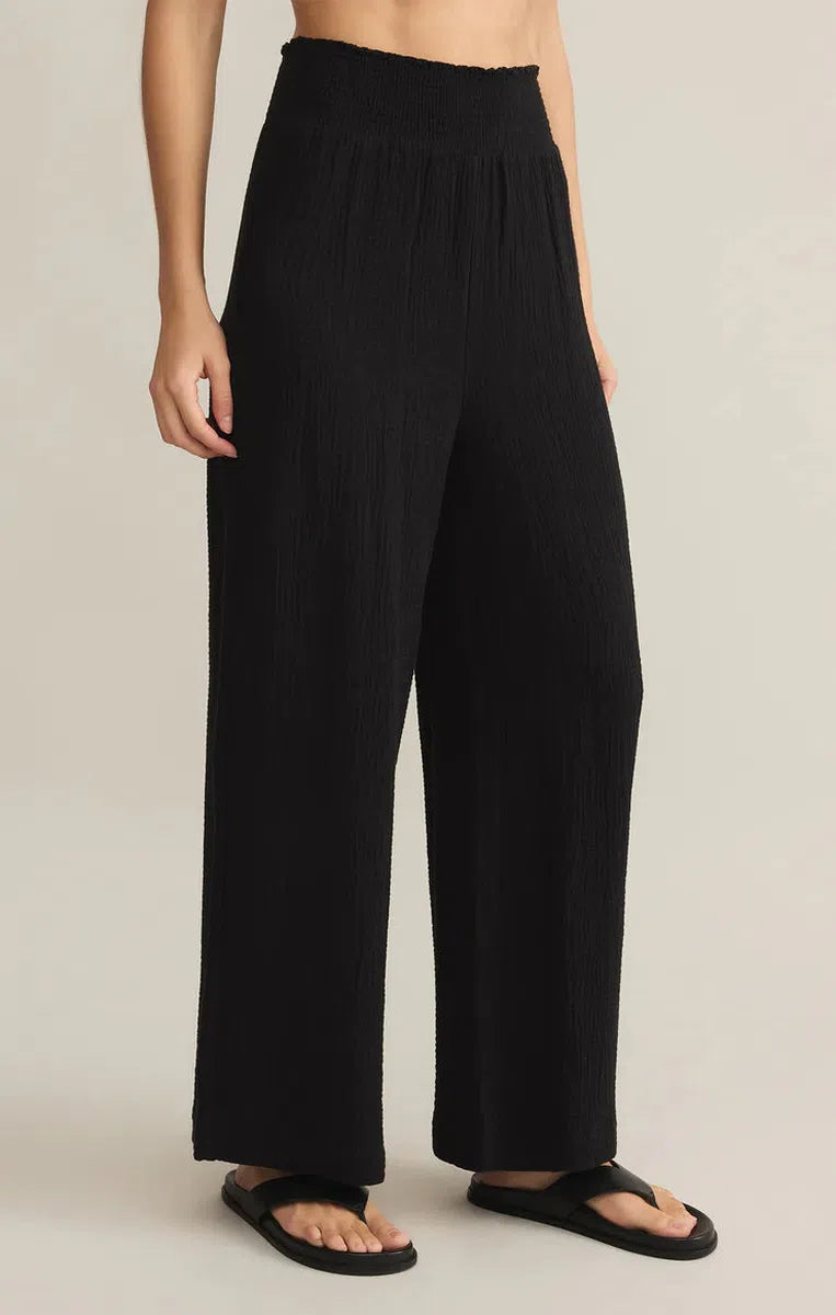 Z Supply - Cassidy Full Length Gauze Pant in Black