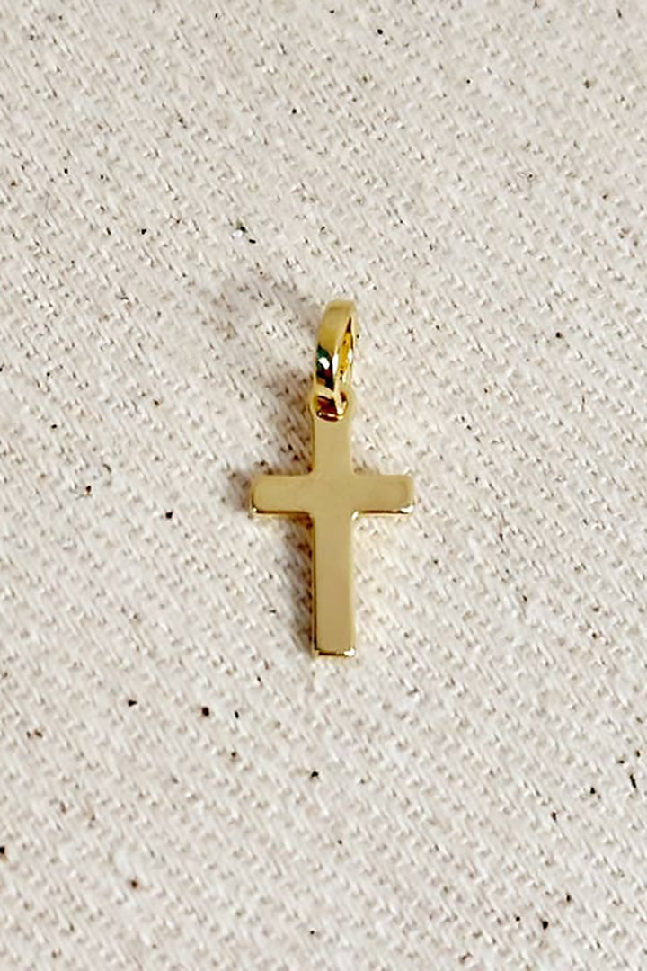 GoldFi - Mini Polished Cross Pendant in Gold