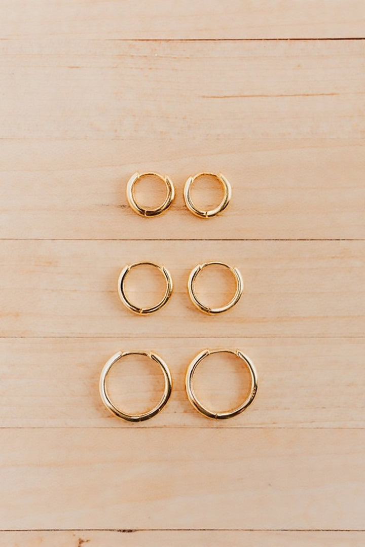 Mauve Jewelry Co. - Olivia Essential Hoops in Gold - 13mm