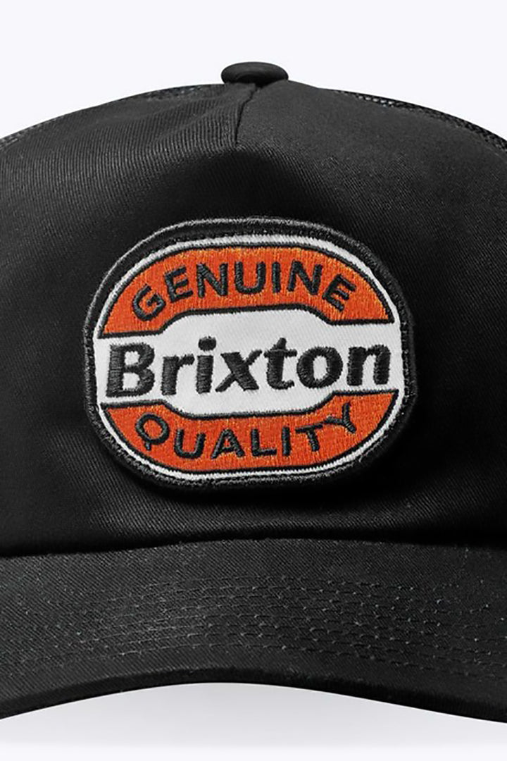 Brixton - Keaton Netplus Trucker Hat in Black/Black