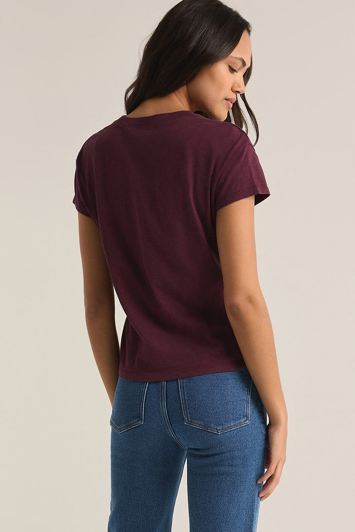 Z Supply - Modern Slub Tee in Berry Wine