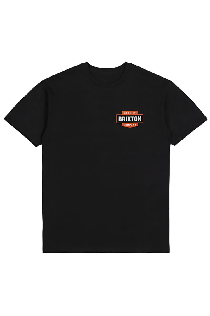 Brixton - Osborn Short Sleeve Standard Tee in Black Worn Wash