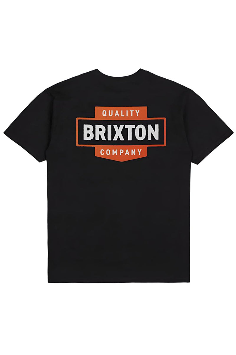 Brixton - Osborn Short Sleeve Standard Tee in Black Worn Wash