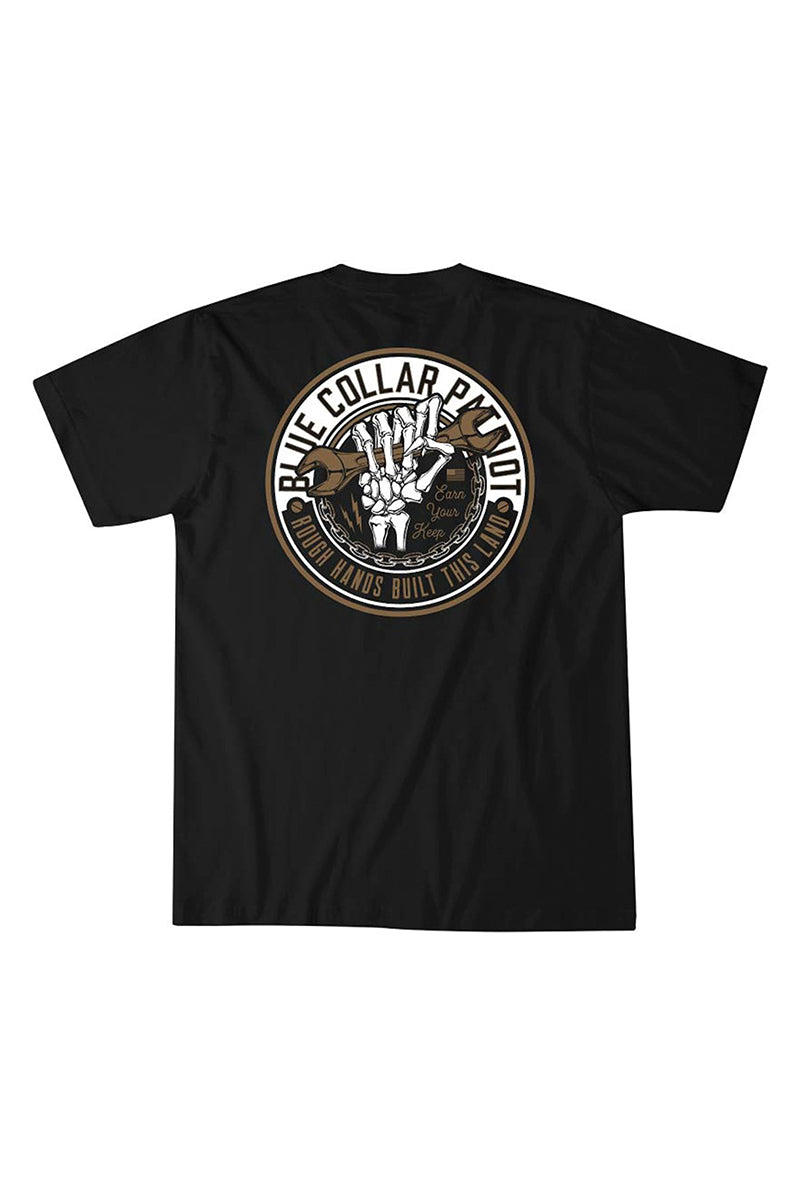 HOWITZER - Rough Hands Short Sleeve Tee in Black