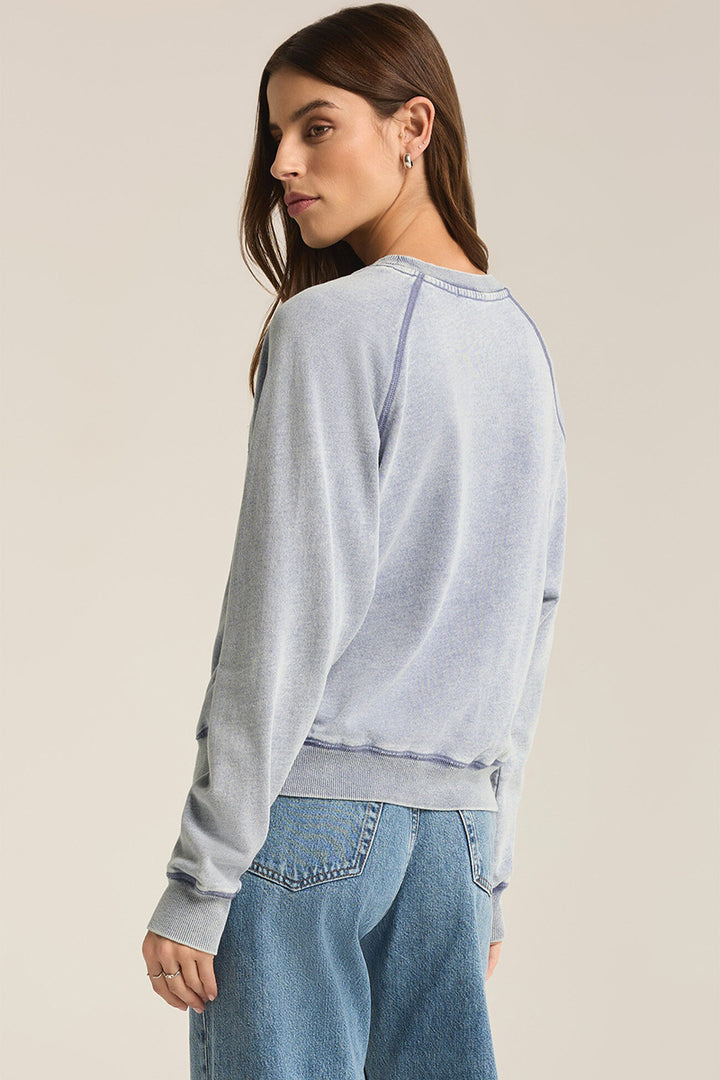 Z Supply - Saldana Knit Denim Top in Washed Indigo