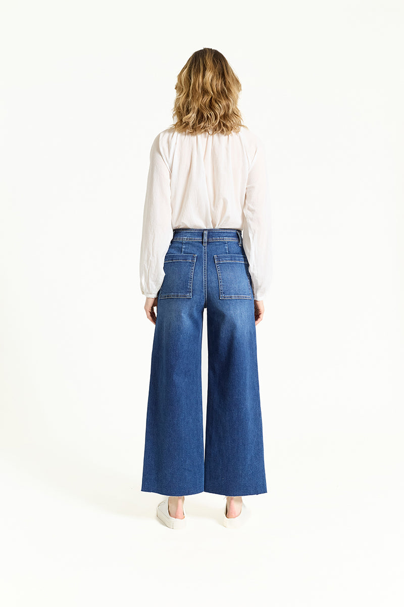 Oat NY - High-Rise Wide Leg Jean in Audre Dark