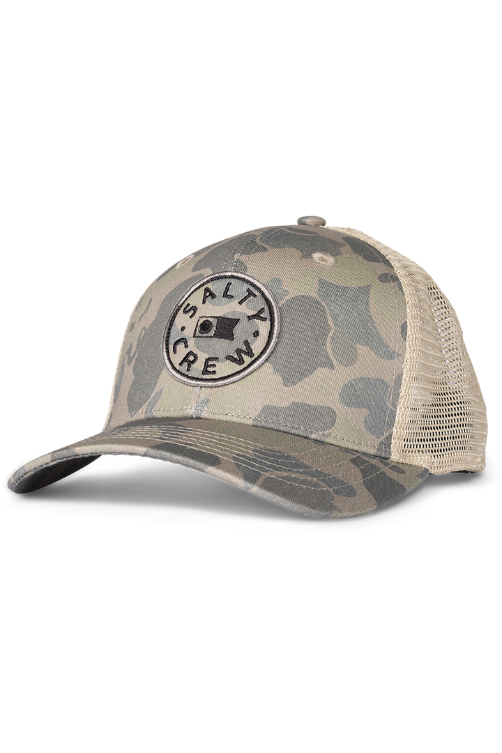 Salty Crew - Watermark Retro Trucker in Sand Camo