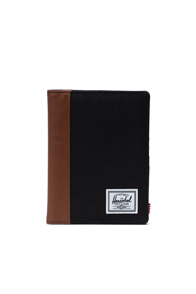 Herschel - Raynor Passport Holder in Black/Tan