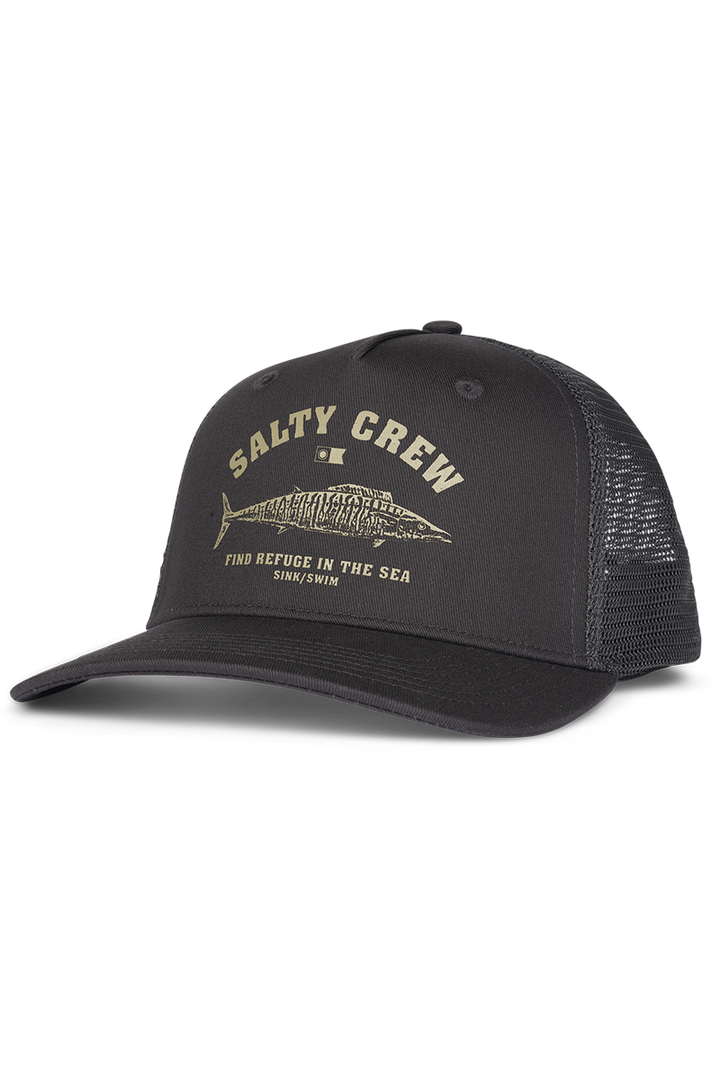 Salty Crew - Wahoo Stamp Retro Trucker in Charcoal