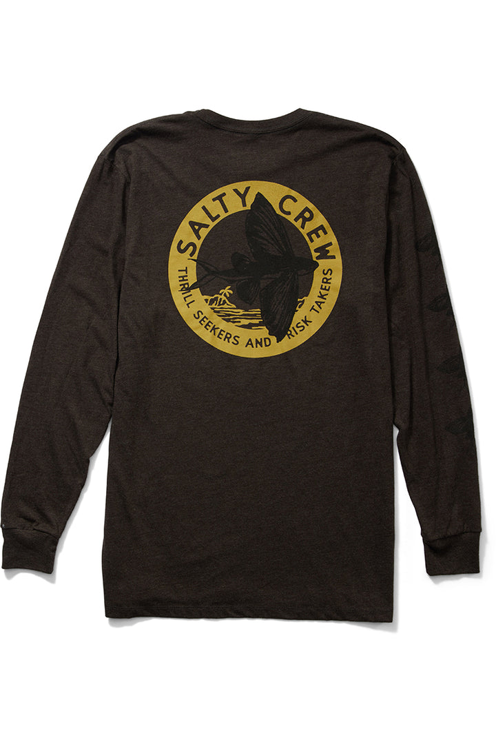 Salty Crew - Fly By Long Sleeve Classic Tee in Charcoal Heather