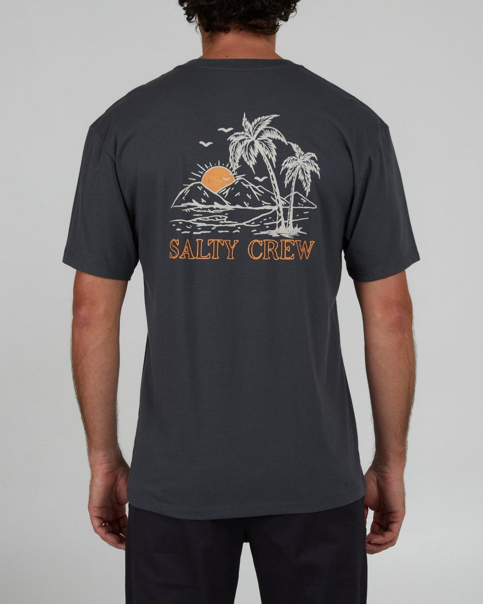 Salty Crew - Unwind Short Sleeve Premium Tee in Charcoal