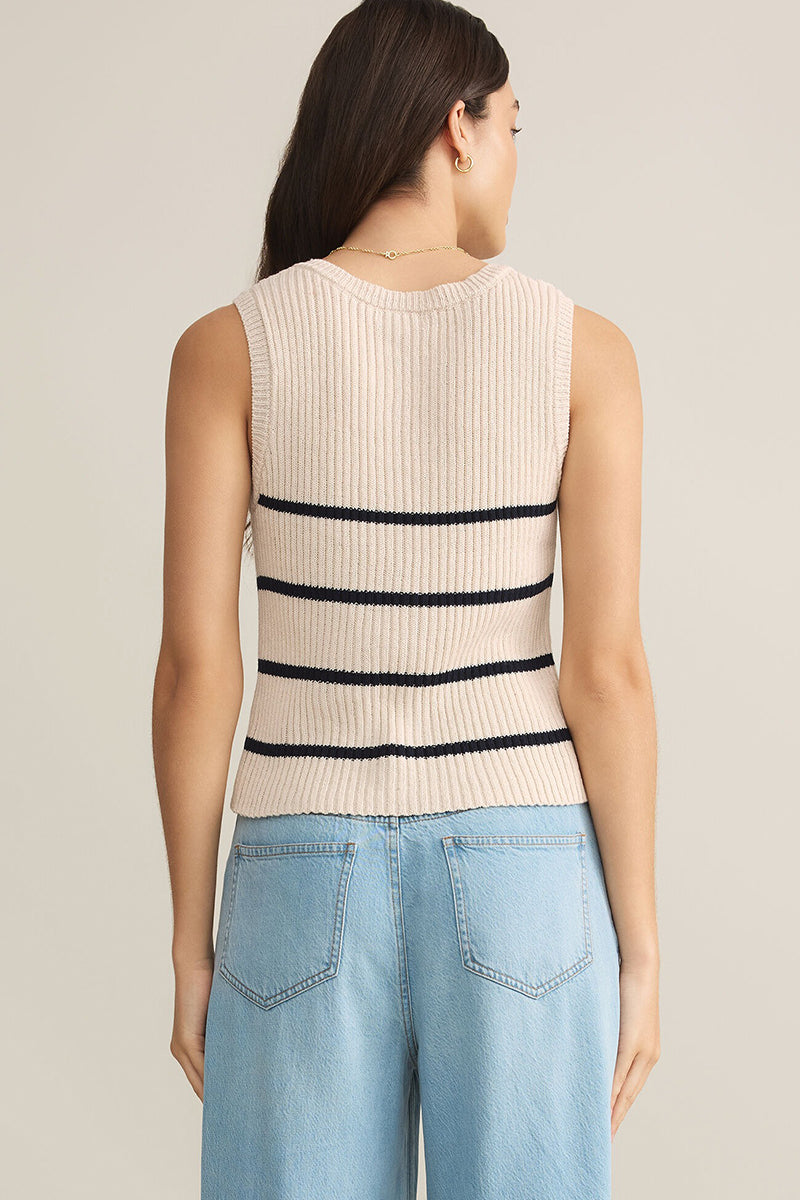 Z Supply - Sycamore Stripe Sweater Vest in Sea Salt