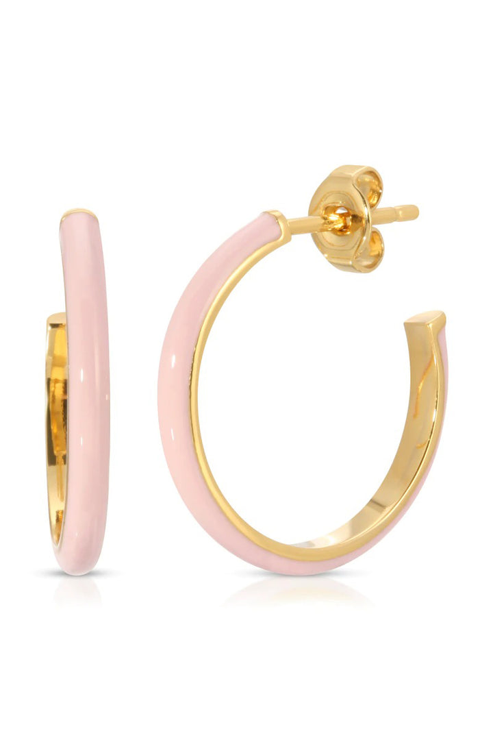 Joy Dravecky - No Bad Days Midi Hoops in Pink