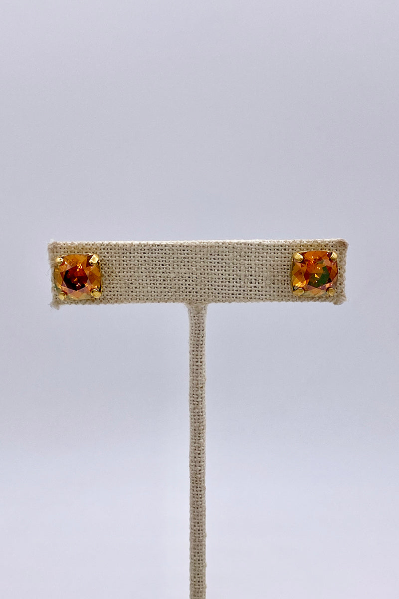 La Vie Parisienne - Smoked Topaz Studs Swarovski Crystal Stud Earrings