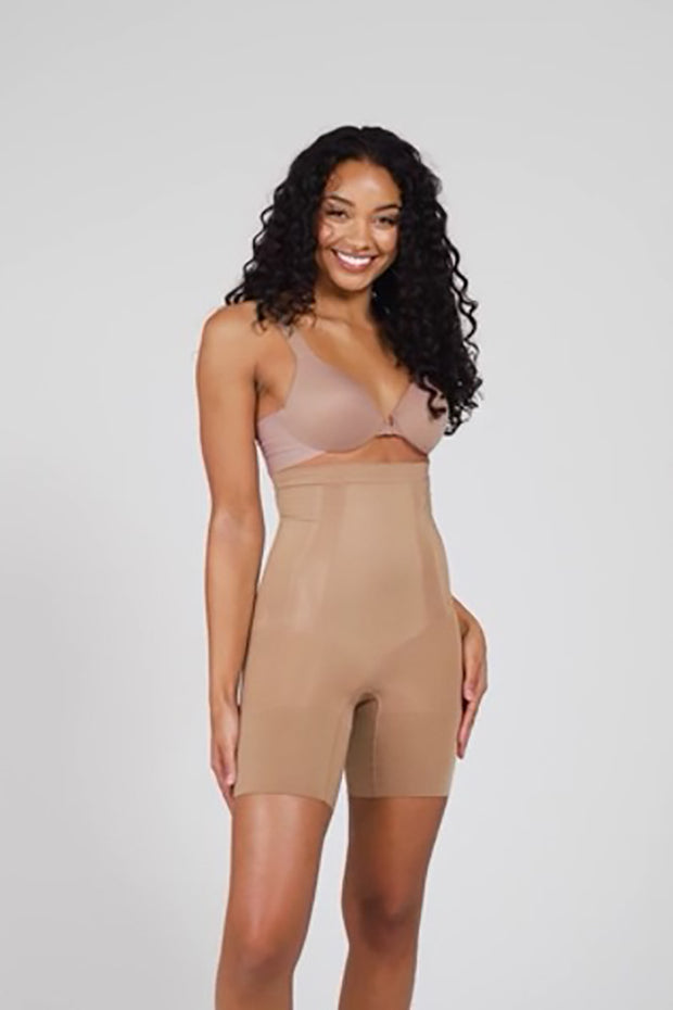 Womens SPANX soft nude OnCore Mid-Thigh Shorts